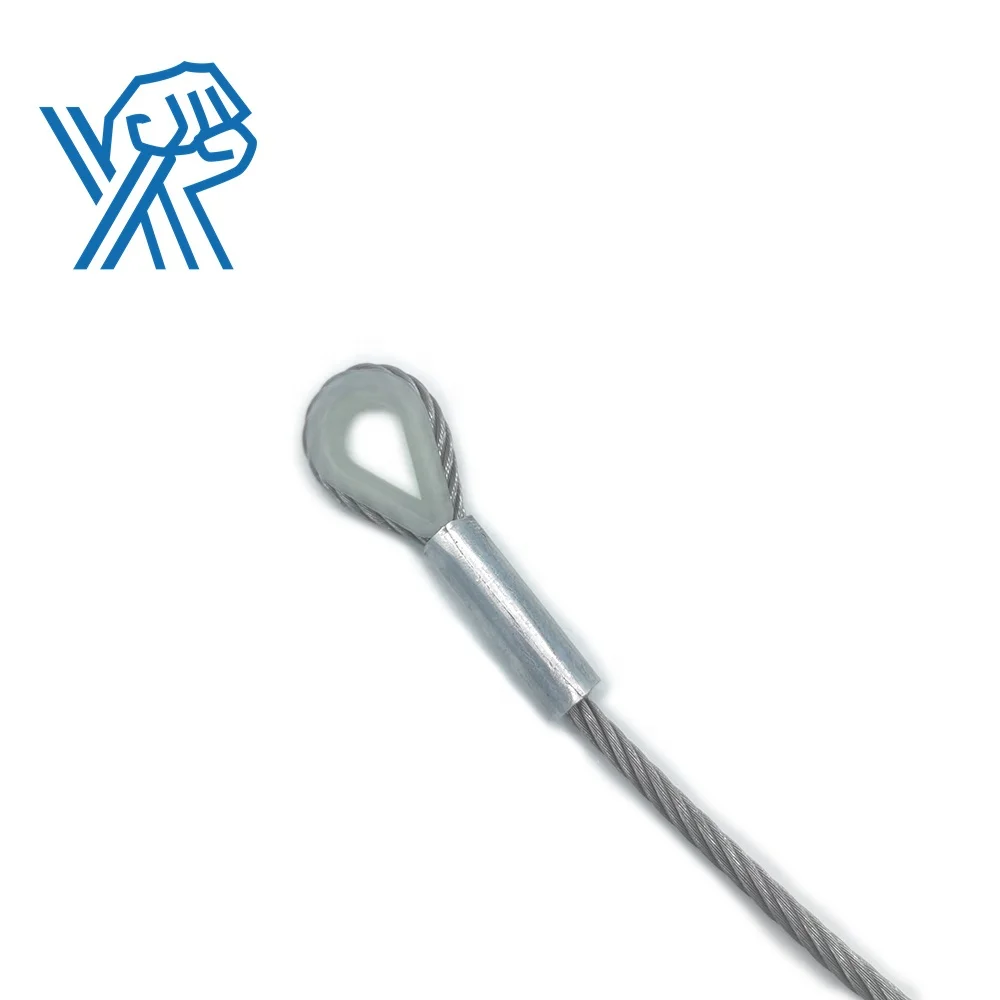 Dependable loop cable with nylon thimble security rope stainless steel cable fitting