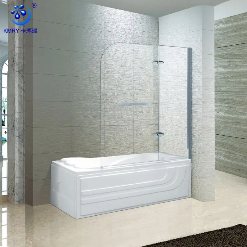 Kmry Bathtub Shower Glass Door Portable Shower Screen Tempered Glass