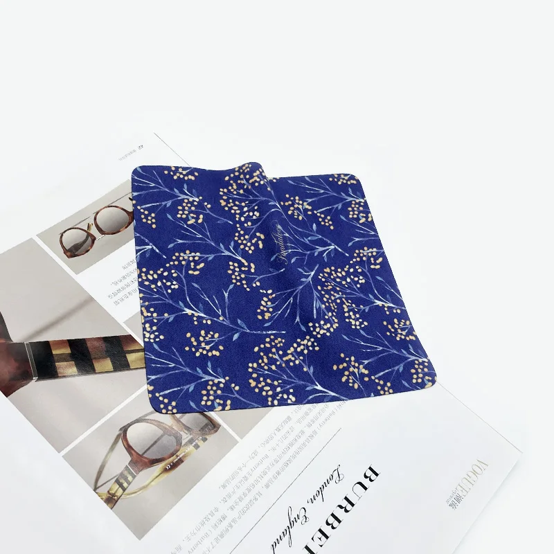 High Quality Glasses New Design Jewelry Cleaning Cloth Printed Pattern Eyeglass Cloth Can Print Logo