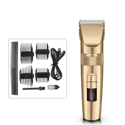 Mens Salon Barber Shop Personalized Cordless Zero Gapped Rechargeable Usb Lcd Hair Trimmers & Clippers