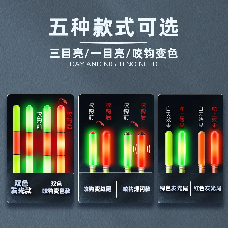 15-20CM Ocean Rock Floats Bite Hook Color Change Gravity Sensor Led Luminous Electric Fishing Float