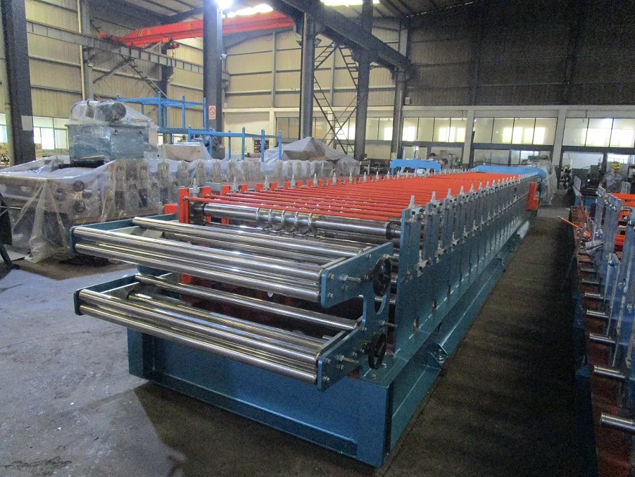 Factory price corrugated trapezoidal profile roofing double layer cold roll forming machine China