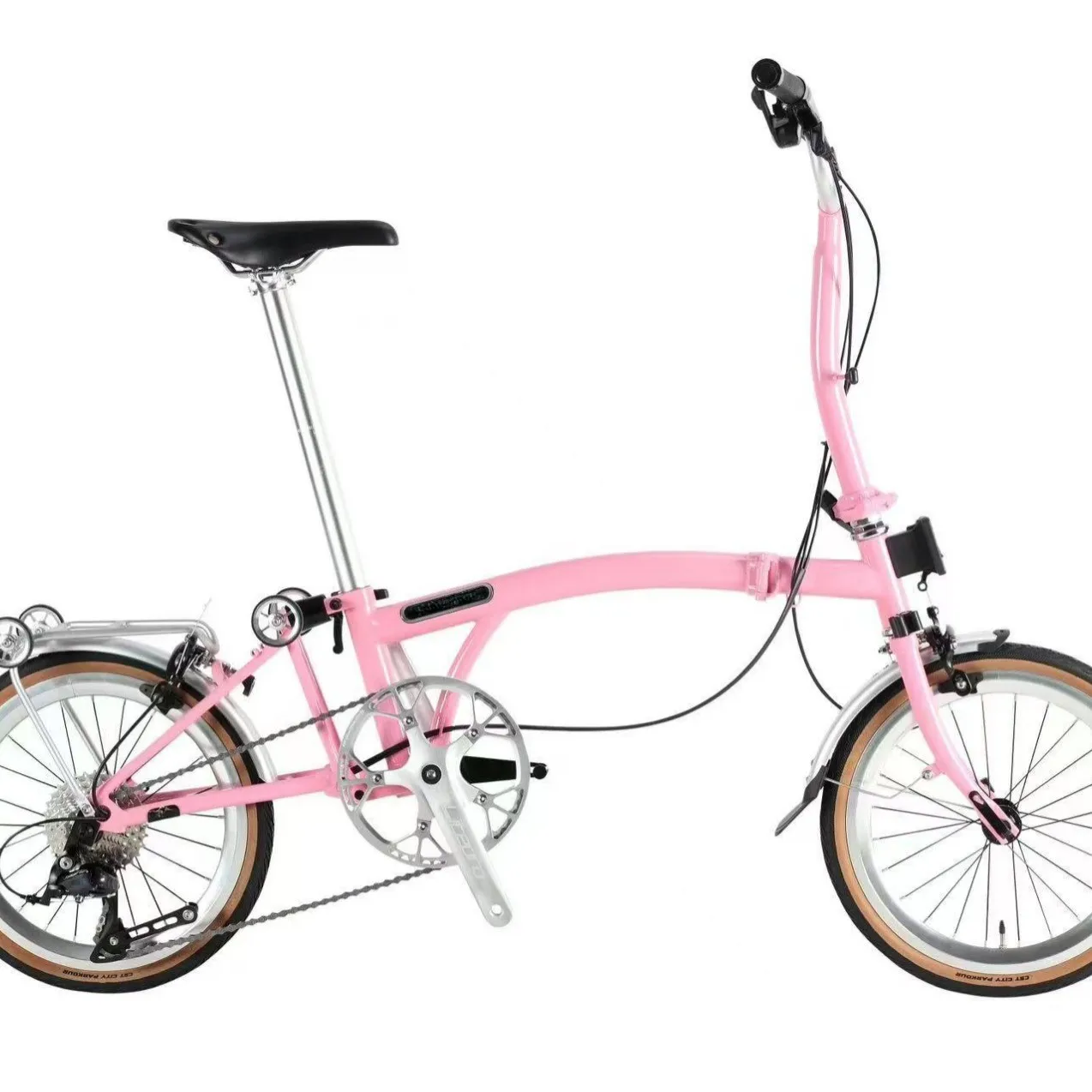 2024 Popular 16 Inch Chrome-molybdenum Steel Small Cloth Folding Bike 9-speed Variable Speed Folding Bike