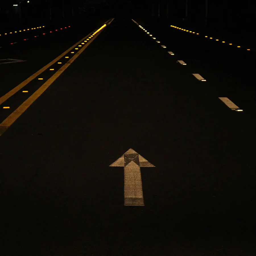 Aluminum Blue Road Marking Reflectors on Highway Reflecting Cat Eyes Marker Reflective Road Stud