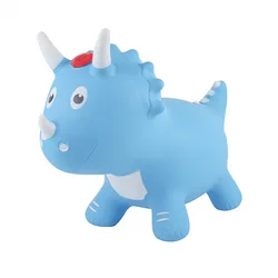 fx Green Red Blue Bouncy Triceratops Hopper for Toddlers Inflatable Bouncy Animals Hopping Toys with musical sounder