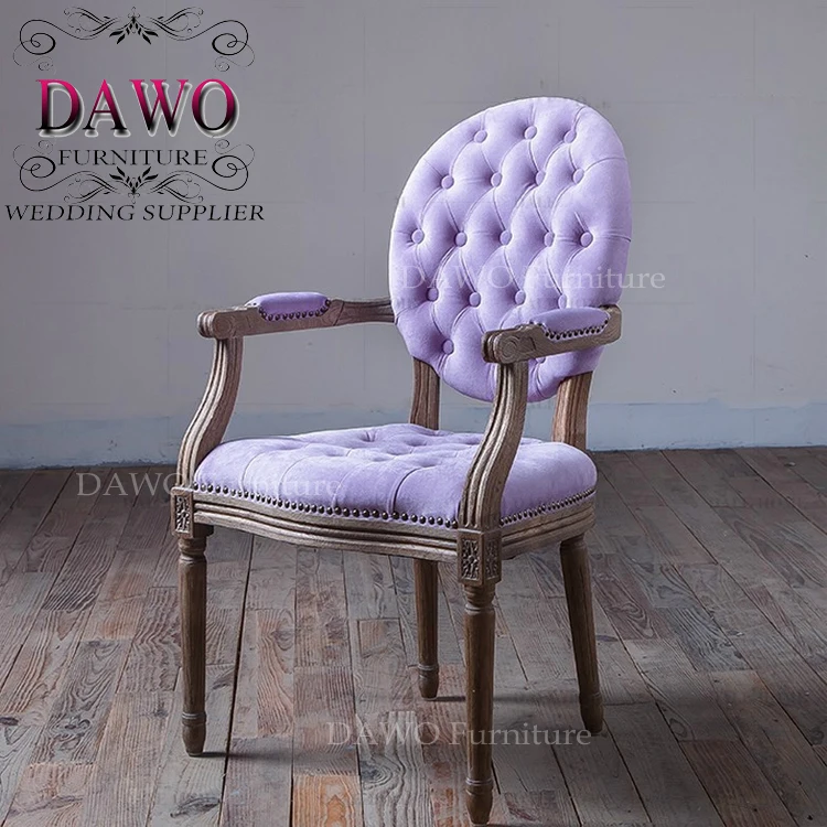 Wooden dining chair linen chair