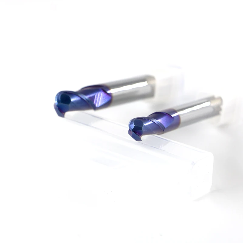 Hrc 60 Solid Tungsten Carbide Cnc End Mil Ball End Milling Cutter 4 Flutes For Steel