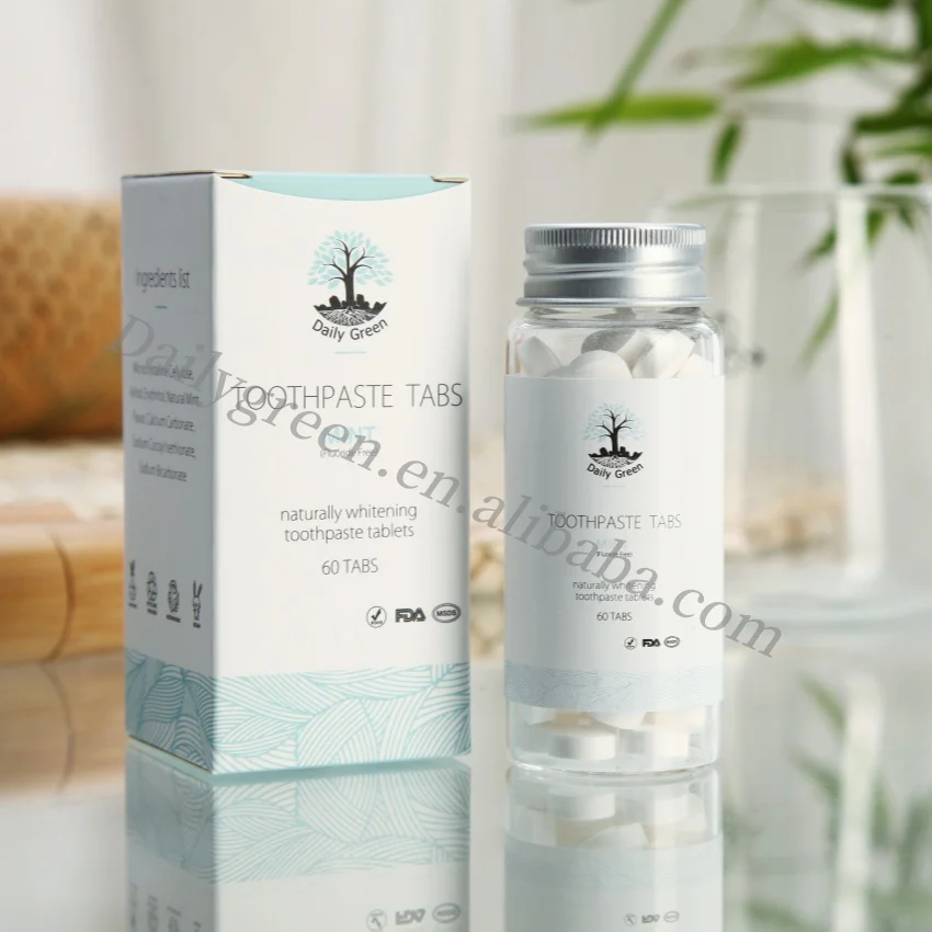 All Natural Vegan Toothpaste Tablets without SLS Ingredients