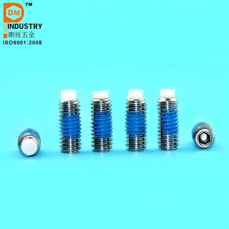 M2 M3 M4 M5 M6 Stainless Steel Green ABS Tip Set Screw Nylon Pitch Grub Screw