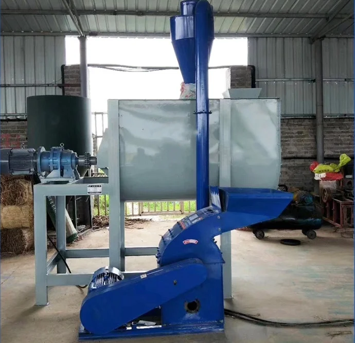 Small farm poultry fast mixing feed soybean corn horizontal animal feed mixer machine