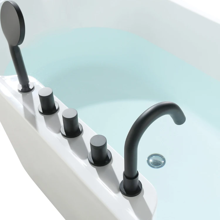 Modern design cheap in door freestanding white acrylic soaking bathtub hot sales bath tubs with faucet