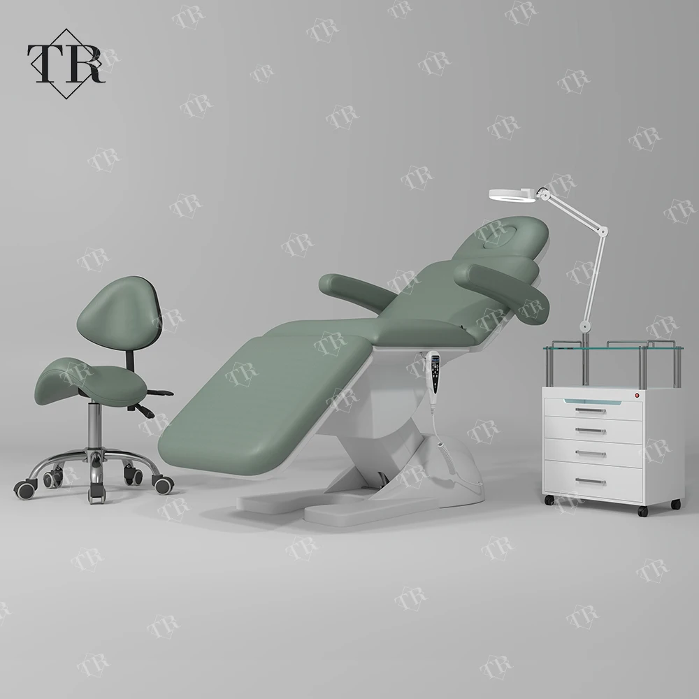 Turri Modern Ladies Salon Chair Set Leather Memory Foam Adjustable Spa Electric Beauty Bed Aesthetic Salon Furniture