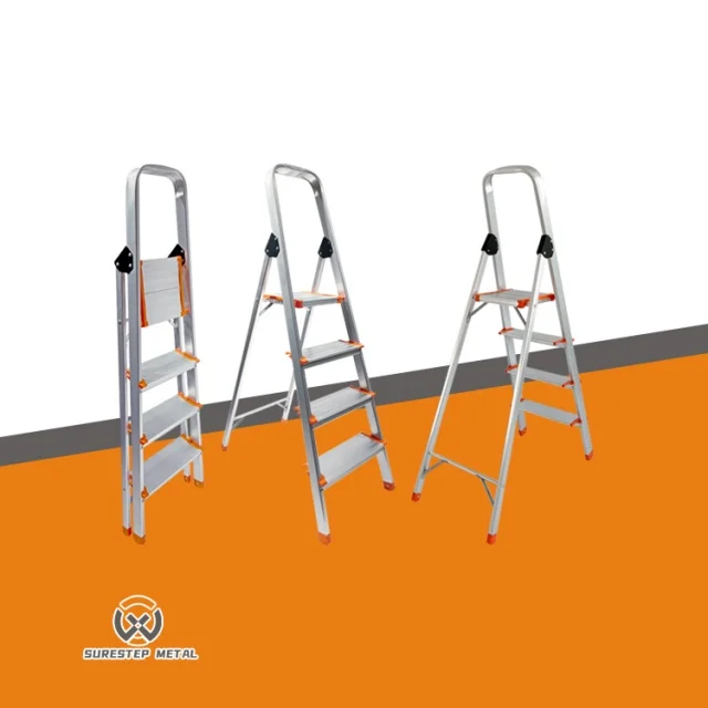 Cheap High Quality Factory lightweight household step aluminum ladder kitchen step ladder