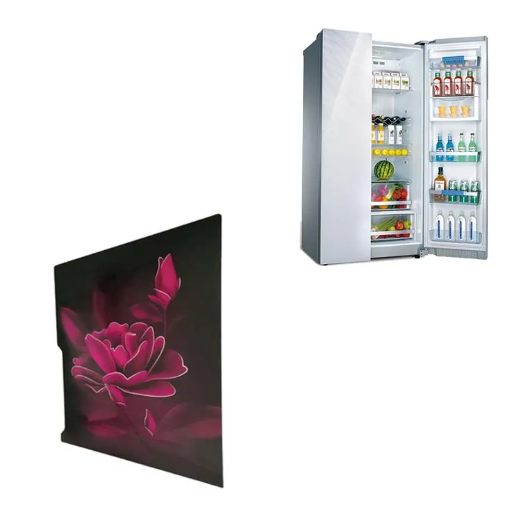 Kitchen appliances refrigerator door cover glass panel multi-layer silk screen tempered glass accessories for refrigerators