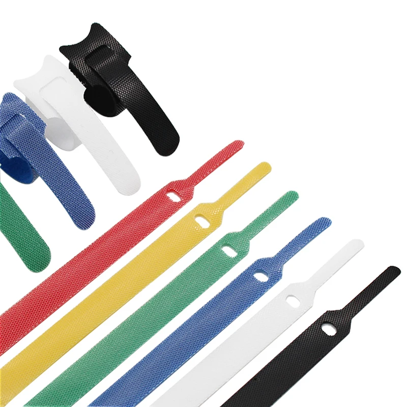 Colorful Back to Back Hook and loop Strap Nylon cable tie Fastene Reusable Adjustable