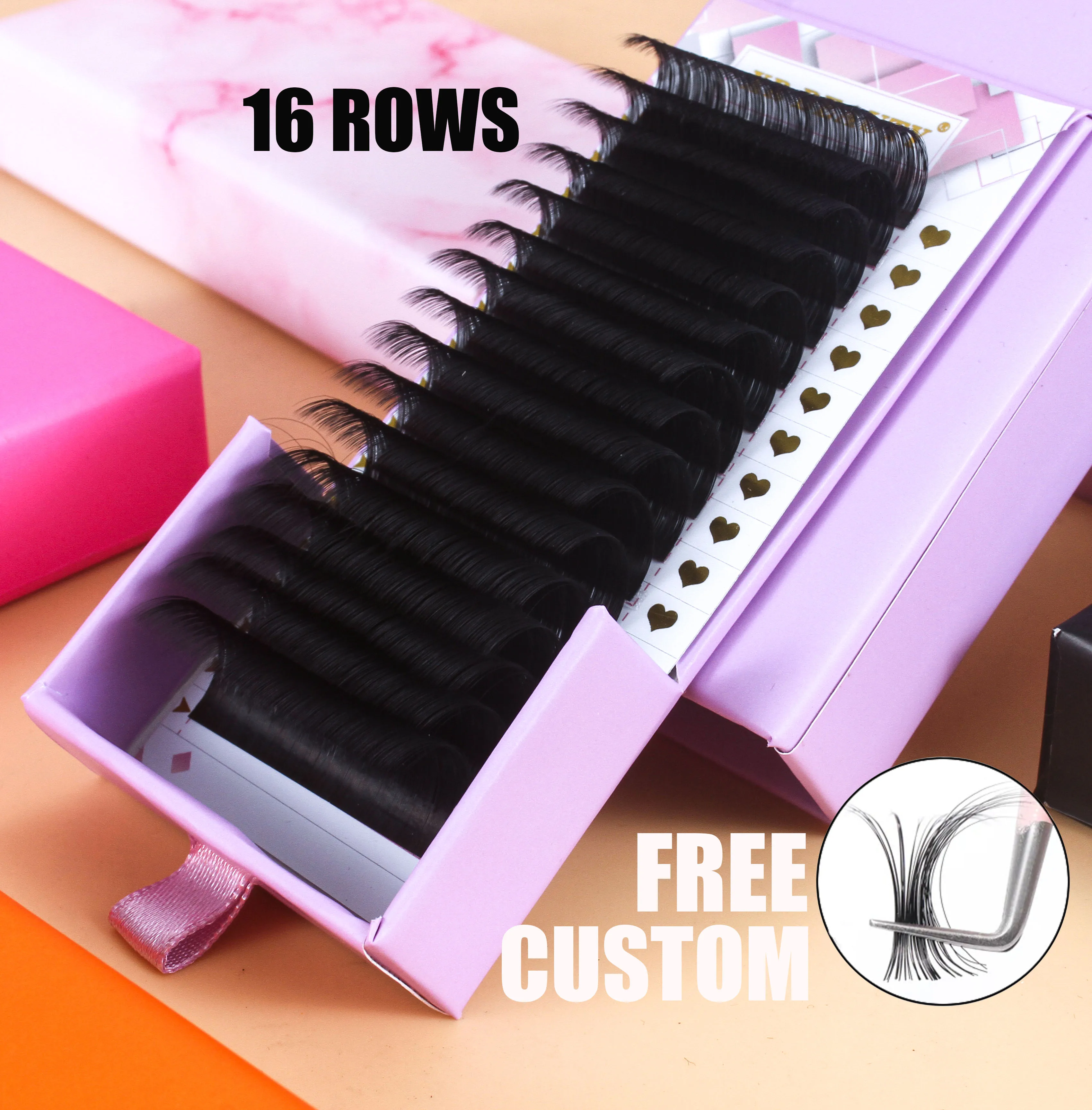product for classic real silk lash extension own logo eyelashes extension professional best synthetic real hair lash trays