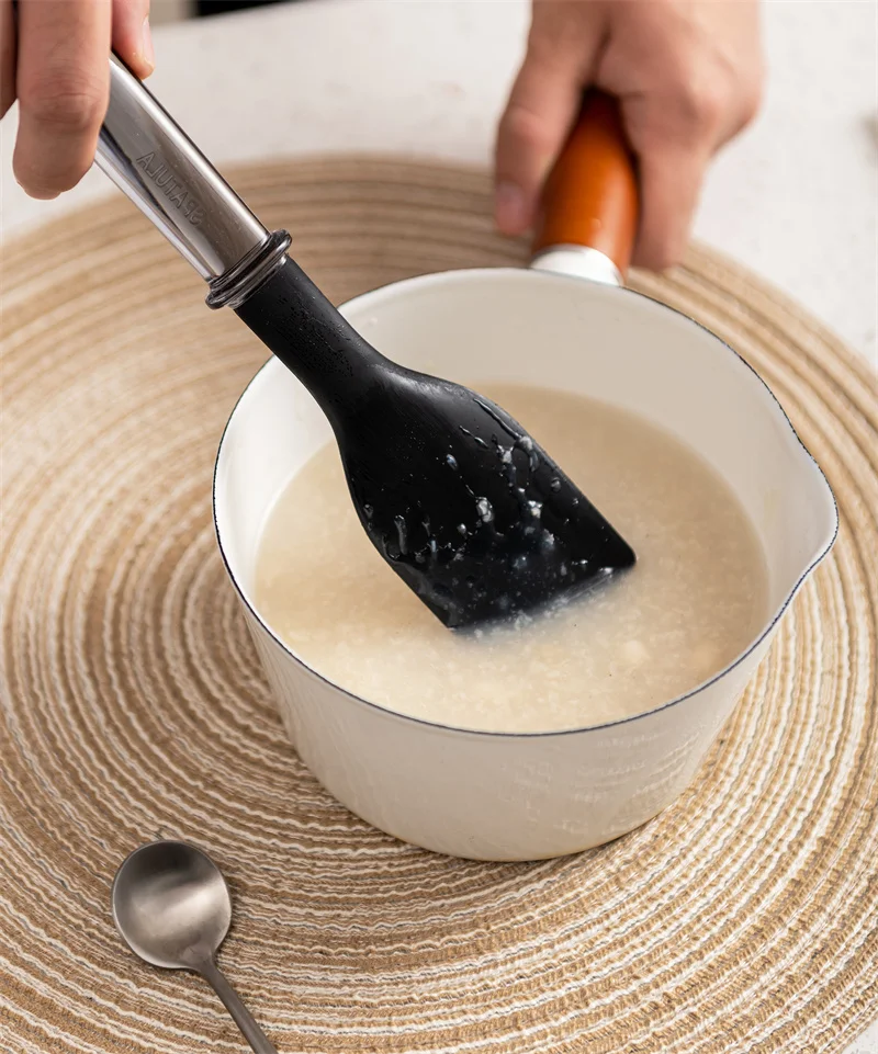 Pinmoo Kitchen Gadgets Tools Kitchenware Spatula Silicone Cooking Utensils Set Heat Resistant Silicone Spatula for BBQ