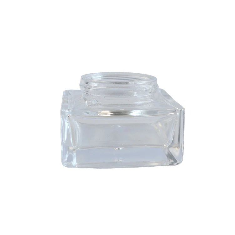 nice looking Cosmetic cream glass jar 15ml 30ml 60ml with lid wide mouth glass cream Jar