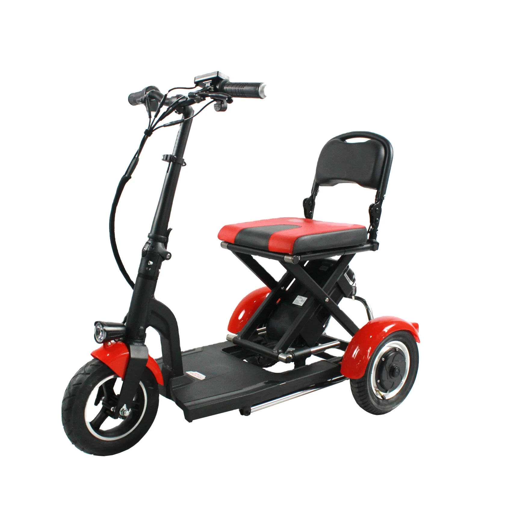 Three Wheel Collapsible Flexible 36V 350W Handicapped Electric  Mobility Scooter