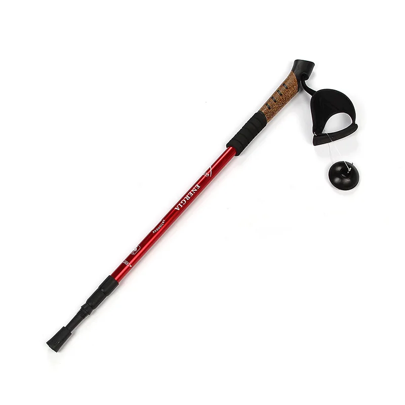 Aluminium 6061 external lock adjustable telescopic Trekking Poles Collapsible Nordic Walking Stick