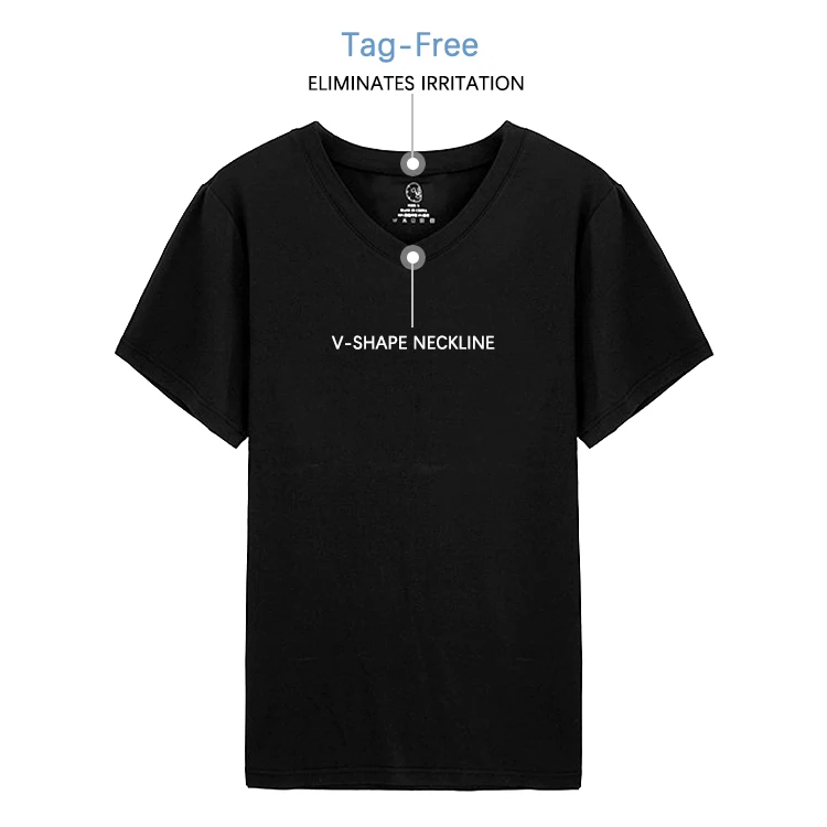 Top quality under shirt TAG-FREE V-Neck soft stretch bottoming shirts plain white black grey  t-shirt undershirt wholesale men