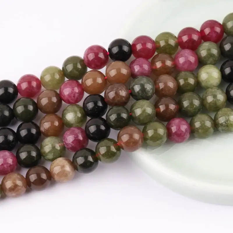 Iridescent tourmaline Mixed gemstone beads natural stone beads jewelry making bulk