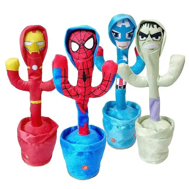 Unisex Dancer Animal Christmas Toy Soft Stuffed Cactus Duck Robot Cow Santa Claus All Singing and Dancing Plush Creatures