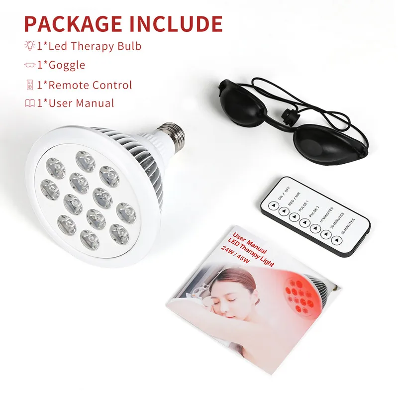 24W Red Therapy light 630nm 670nm Led light therapy panel for  Promoting collagen regeneration