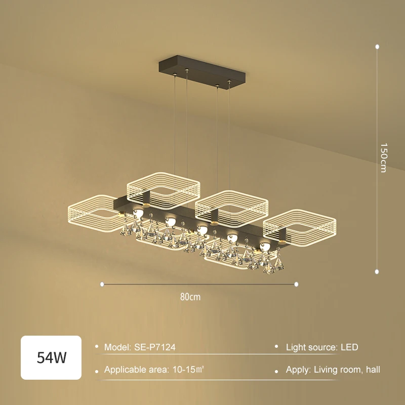 China manufacturer Customized Indoor Hotel Modern Decoration Chandeliers 54W 72W LED Pendant Lights