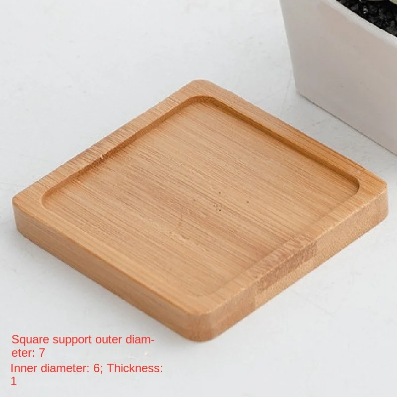 New Simple White Succulent Potted Bamboo With Four Square Tray Table Potted Flower Pot