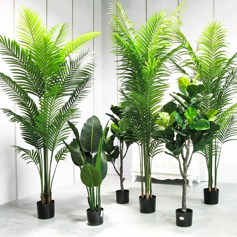 Selling wholesale manufacturers of UV protection artificial plants for indoor or outdoor home decoration artificial palm trees