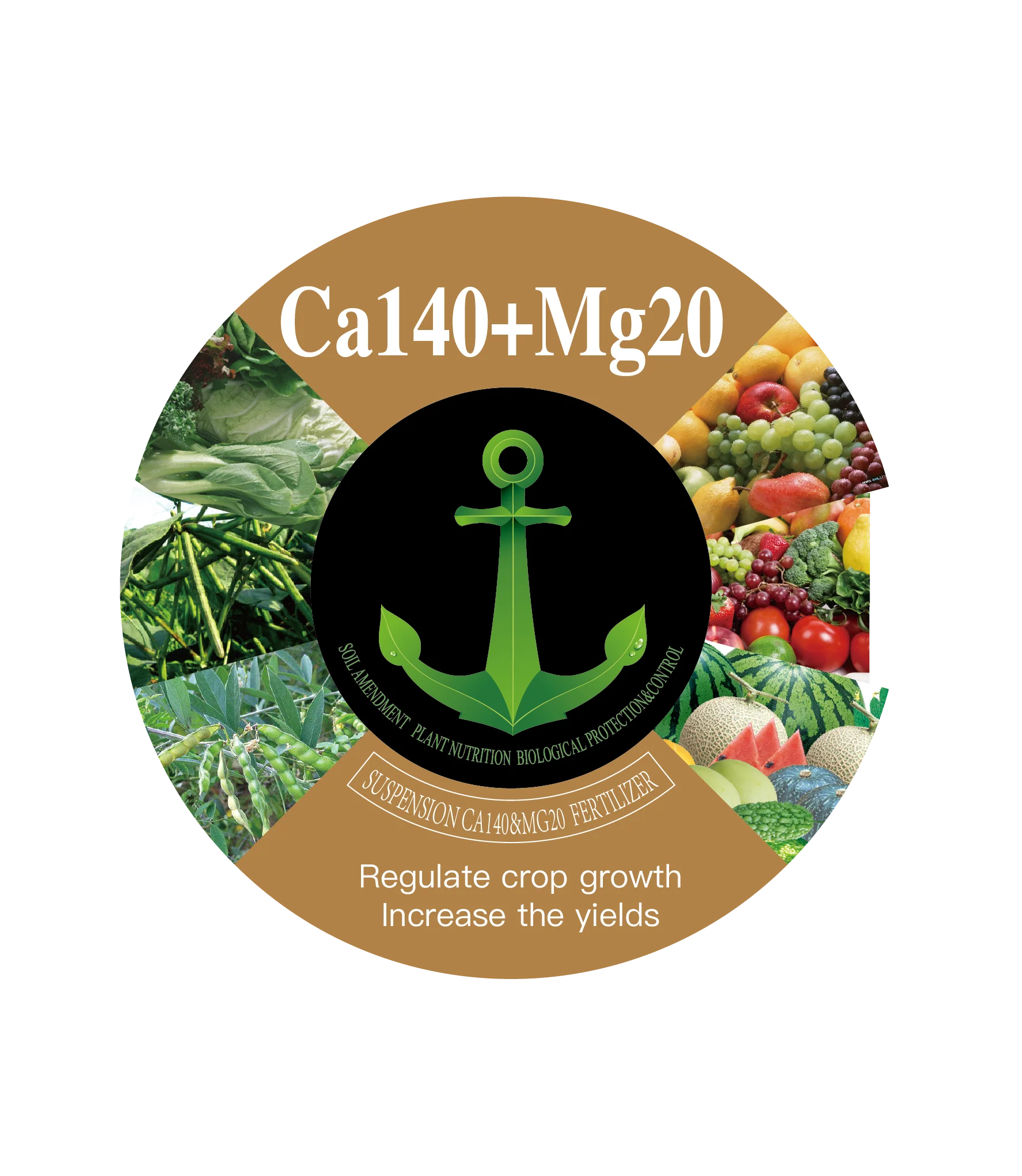 Аминокислотное удобрение с жидкой подвеской CaMg Ca140 + Mg20 + AA + TE якорь марки