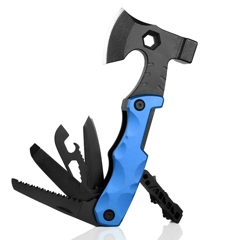 New cross-border multi-functional vehicle fire axe outdoor camping mountaineering hammer with axe portable combination tools