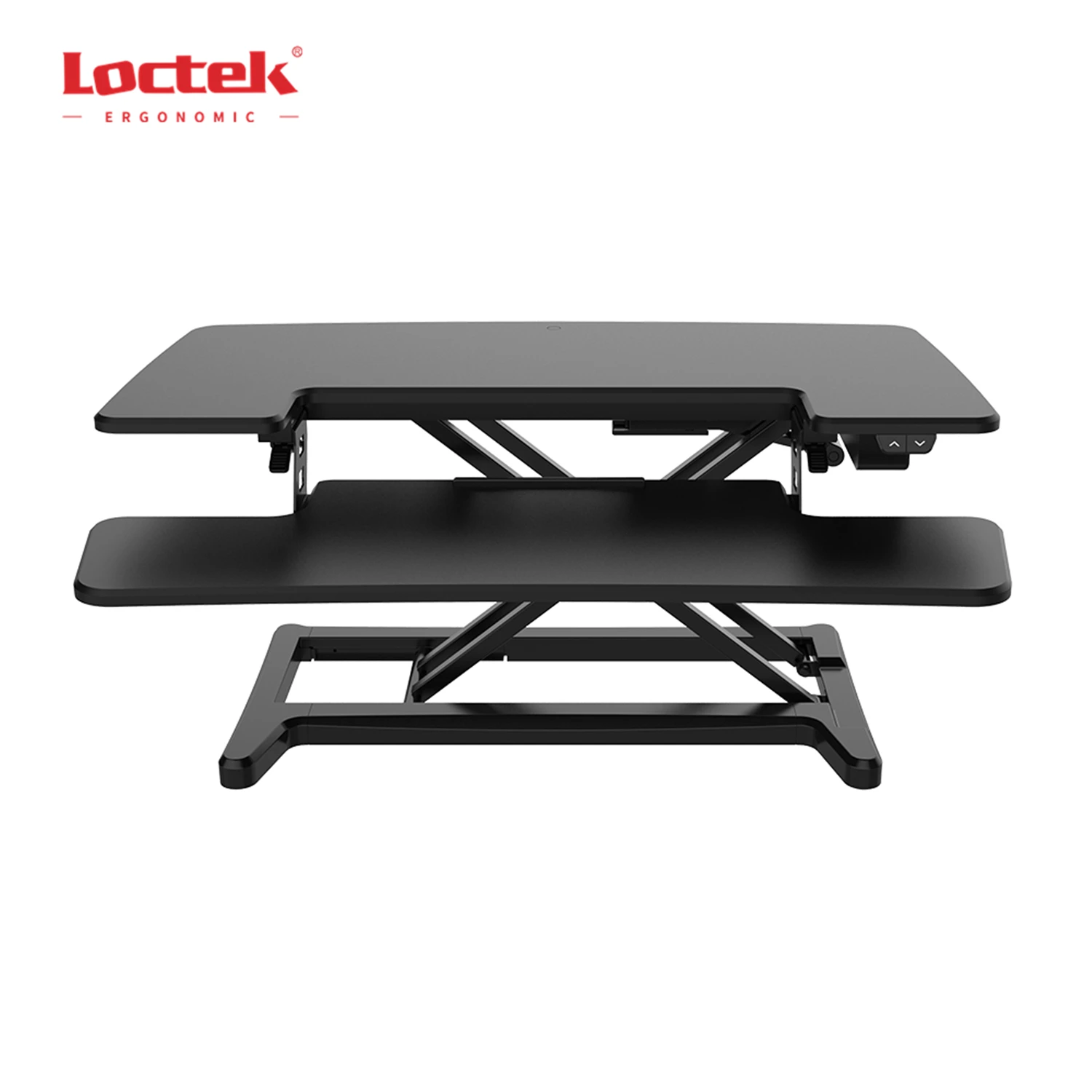 Loctek EMT107M Laptop Electric Height Adjustable Sit to Standing Desk Converter Metal Carton Aluminum Office Furniture Modern
