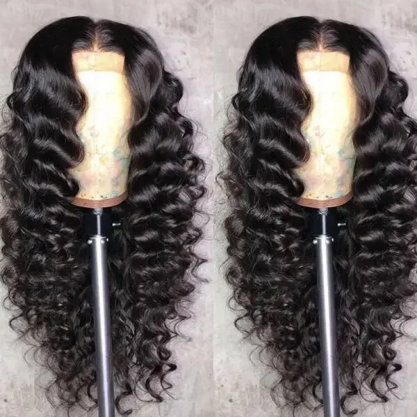 Raw Vietnamese Human Hair Glueless Hd Lace Frontal Wig, Cuticle Aligned Full Frontal Human Hair Lace Front Curly Deep Wave Wig