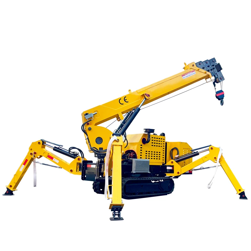 Chinese freeshipping new high quality Spider Crane 3 Ton 5 Ton 8 Ton 10 Ton Hydraulic 360° Degree remote control for sale