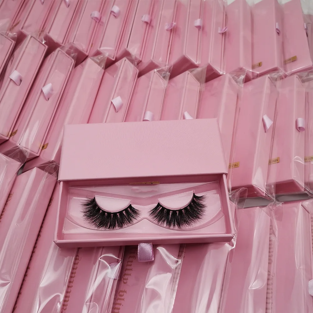 mink eyelashes custom package 3d 25mm full strip mink lashes russian strip eyelashes
