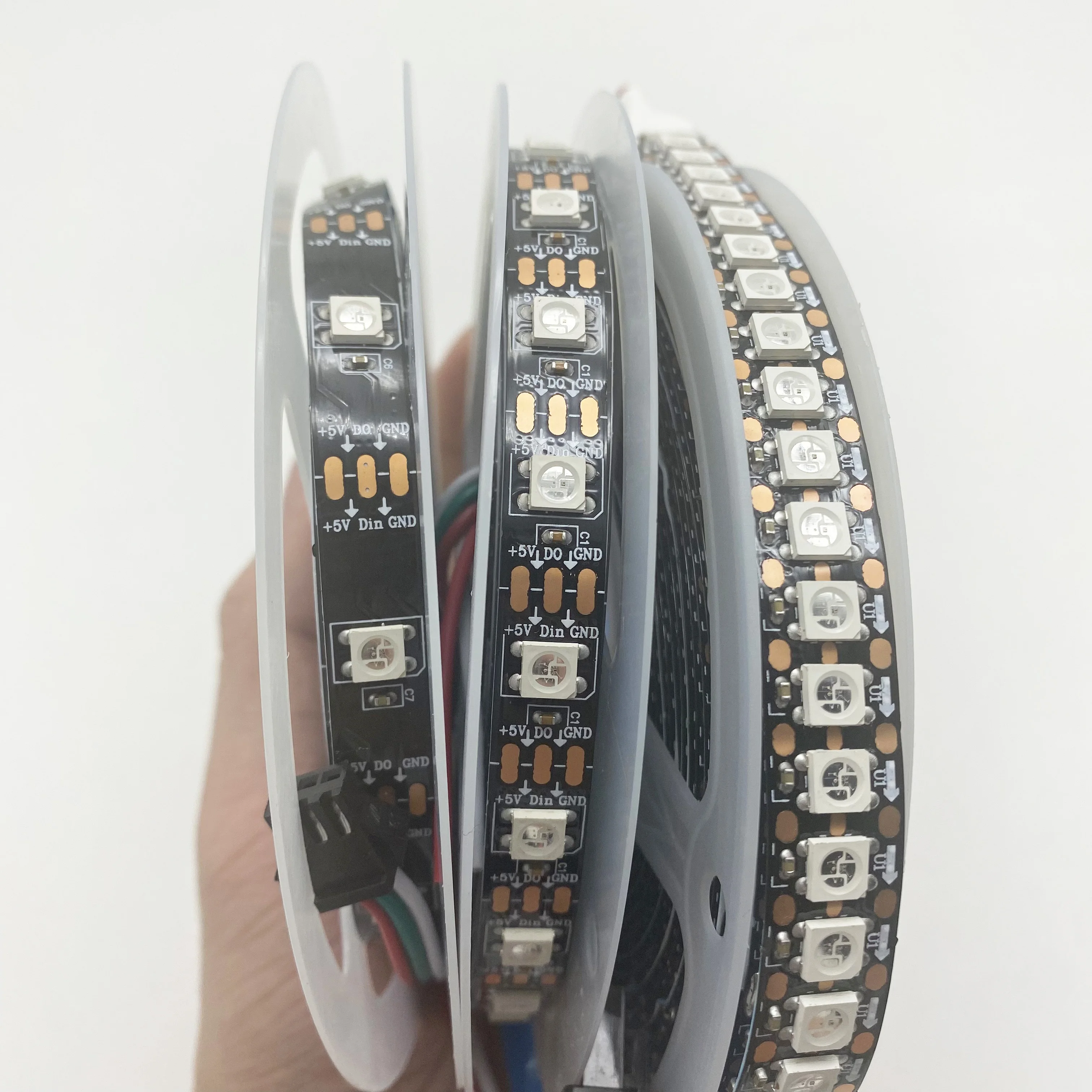 WS2812B LED Strip Bulk Individual Addressable Light 144Pixels/m 1M 5M 30 60 144 150 300 Leds Individual Addressable strip light