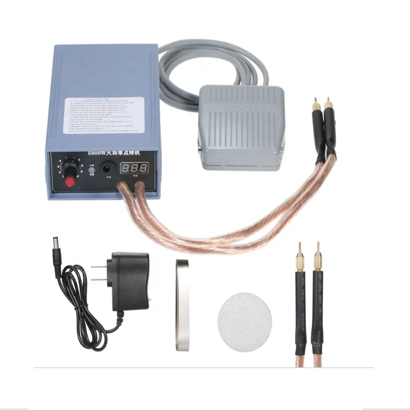 New Portable Spot Welder 5000W High Power Handheld Spot Welding Machine 110-240V Current Adjustable Welders for 18650 Battery