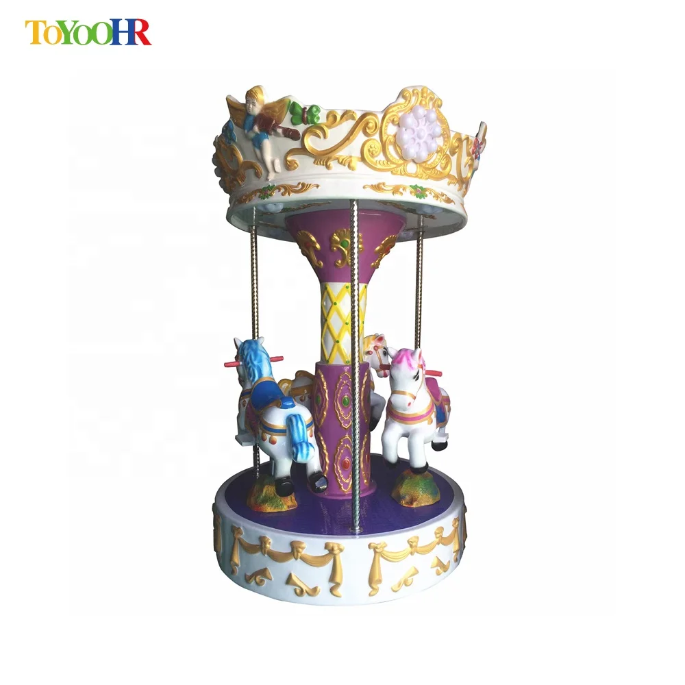 Indoor Children Luxury Mechanic Carousel Mini Carousel Amusement Park Kiddie Ride Indoor Game Machine Small Kids Carousel