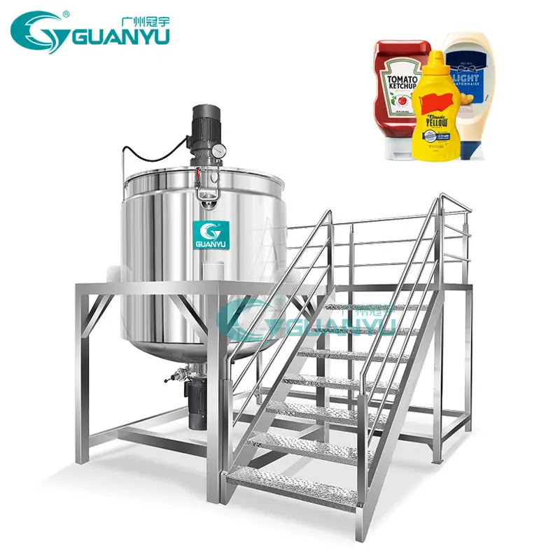 Food Paste Mixing Homogenizer Mixer Tank Chili Sauce Ketchup Homogenizing Mixer Machine Mayonnaise Making Machine
