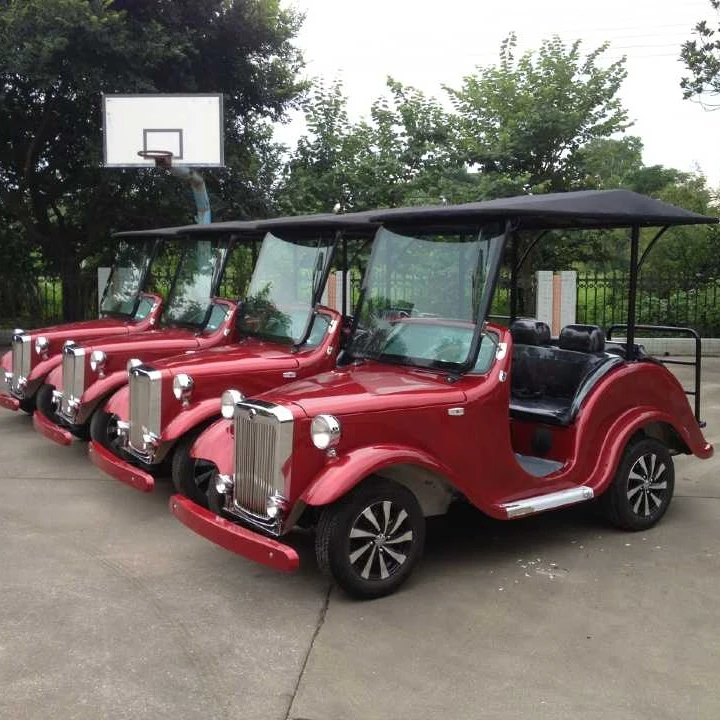 Classic Retro Style Electric Golf Cart 2-Seater and 4-Seater with Modern Technology