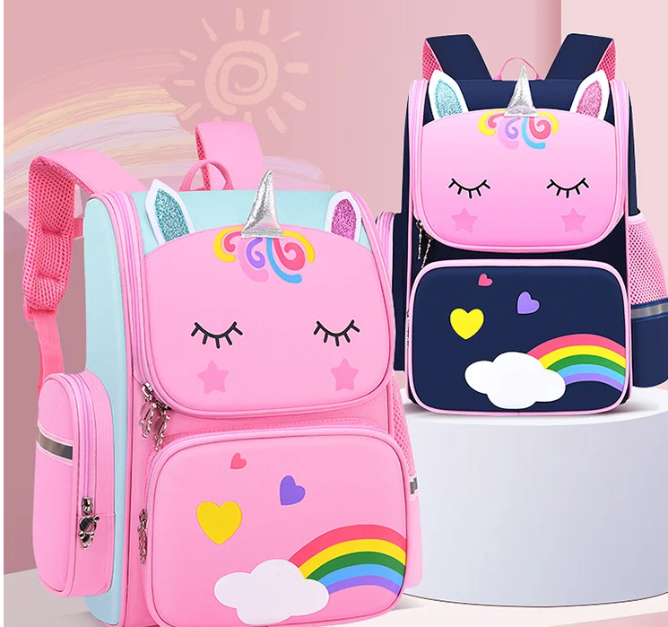 Custom LOGO Kids Backpack Cute Children Bookbag  3D Cartoon School Bag for  Girl Boys
