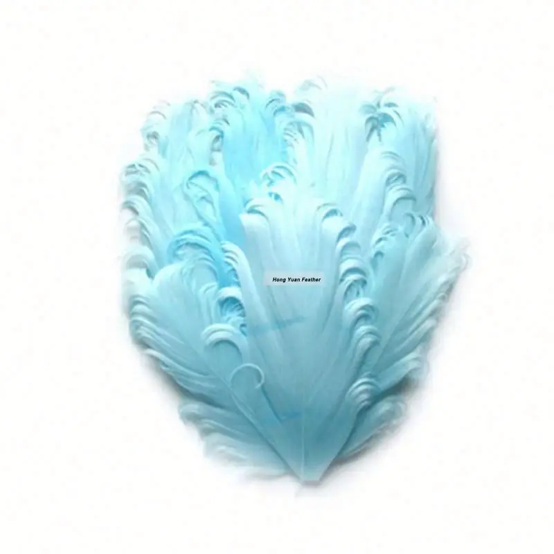 Baby Feather With White Red Colored dyed Curly Feather Pad curly goose feather Pad for kids