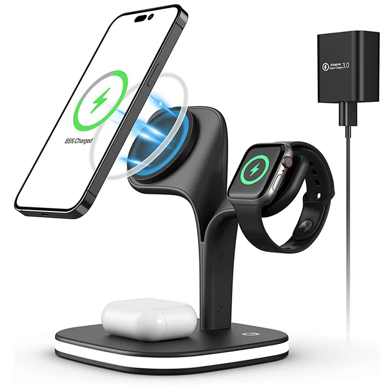 Hot Selling 3 in 1 Multifunction Fast Charging Wireless Charger For Watch Airpods Mobile Phones Wireless Charger