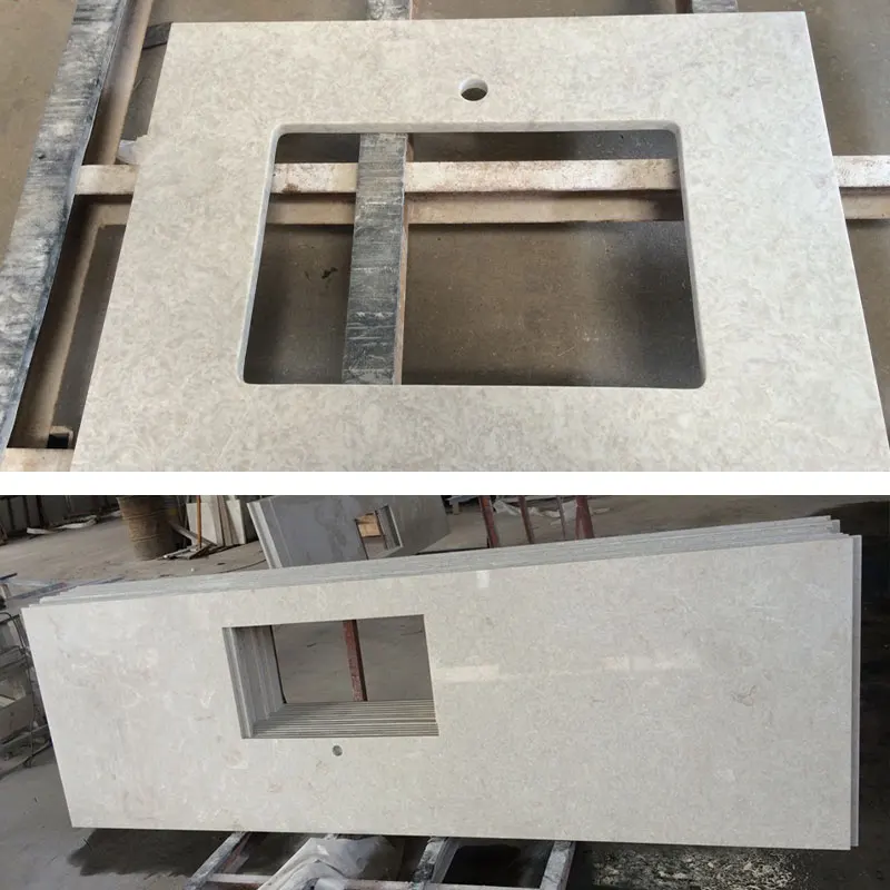 Grey High Quality Prefab Wholesale P6131 Quartz Countertops