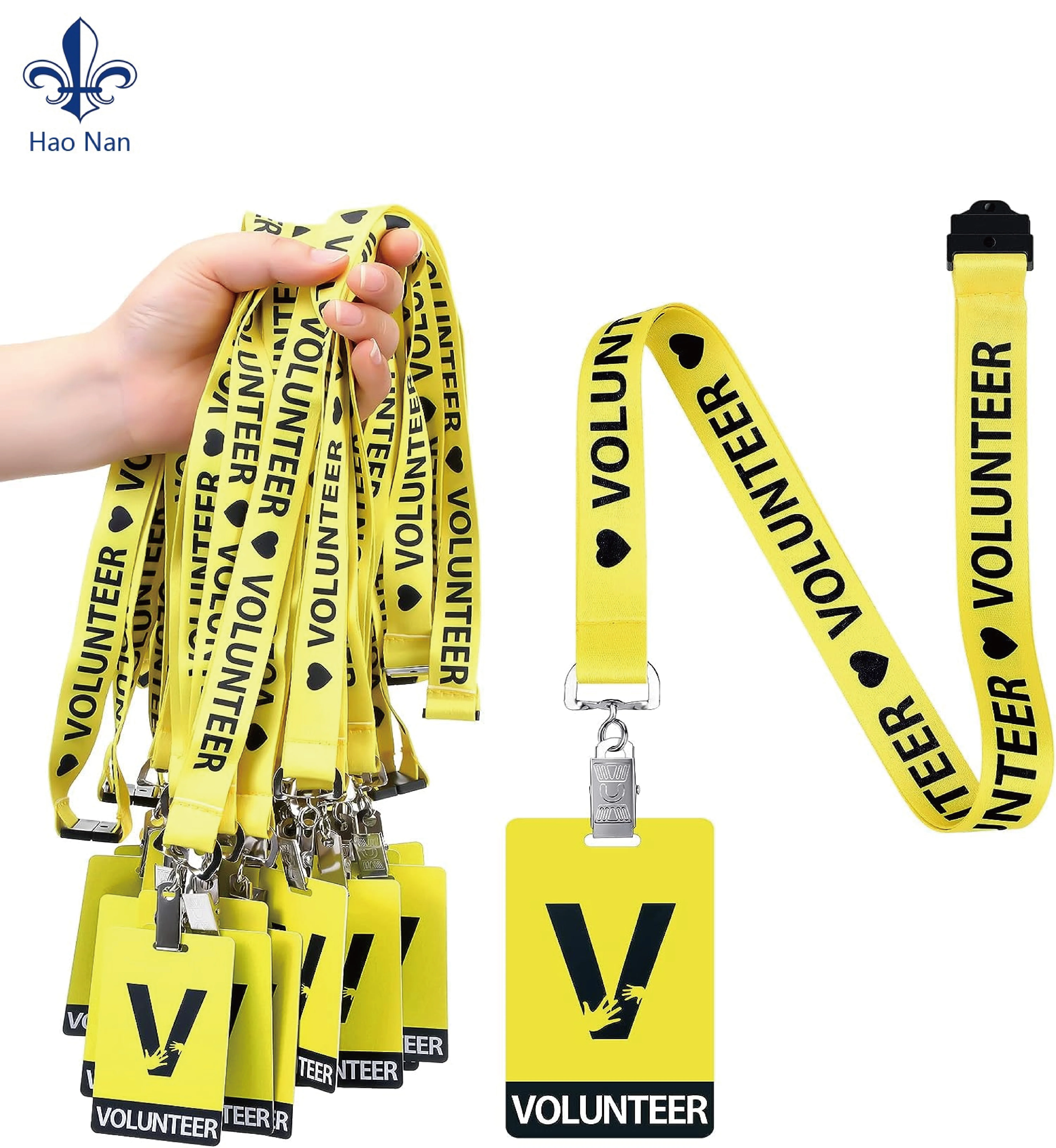 Promotional festival lanyard customized VIP neck strap polyester lanyard with metal hook for event