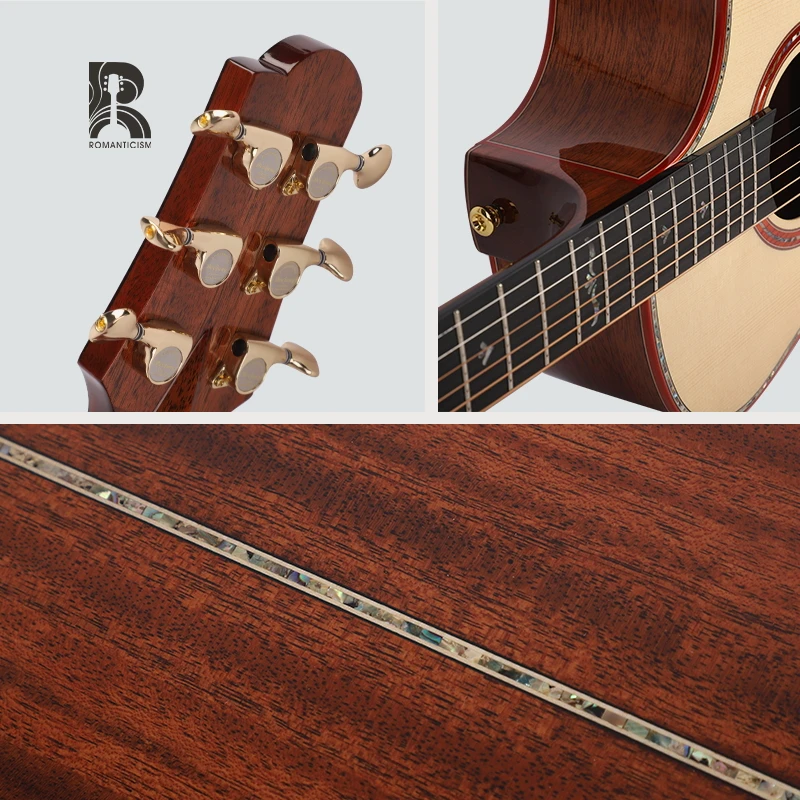 A650-JCB R Wholesale  high class#A Solid Spruce acoustic guitar all solid  Mahogany 41inch cutaway acoustic guitar