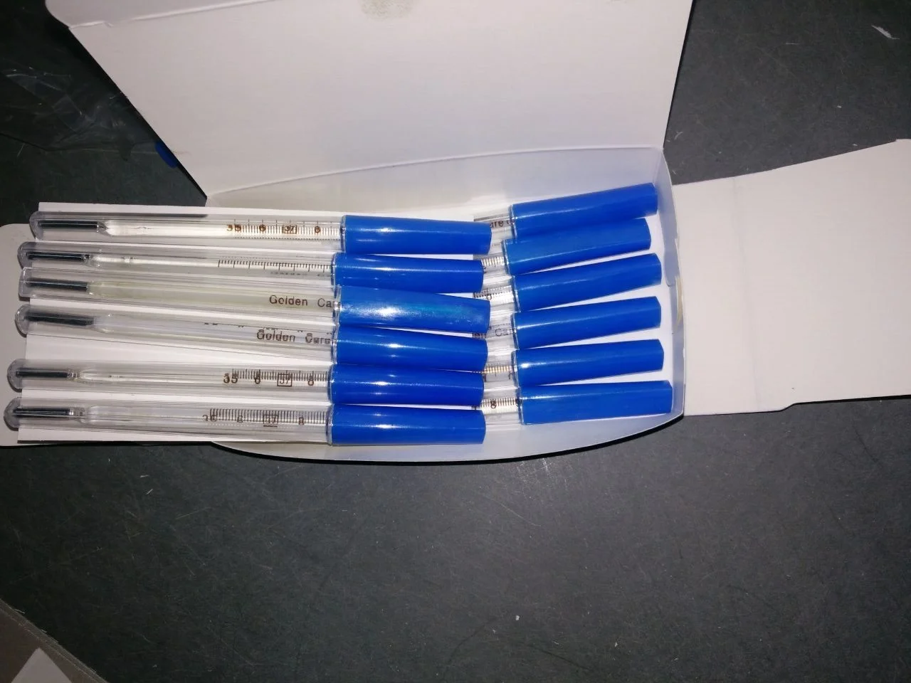 
hospital oral mercury clinical glass thermometer 