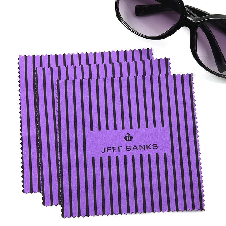 Дешевая рекламная ткань из микрофибры для ювелирных изделий, салфетка для очистки очков и очков